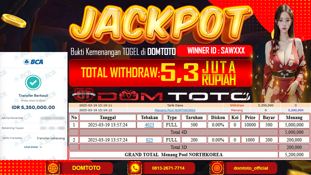 JACKPOT TOGEL POOL NORTHKOREA 19 MARET 2025